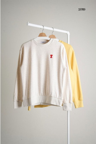 🔆 [AMI] 아미 스몰 a하트 크루넥 기모 맨투맨🔆