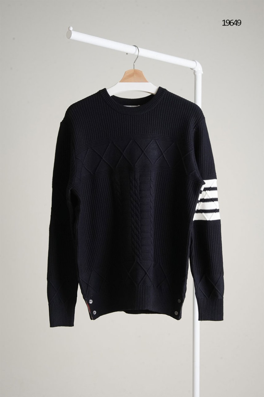 🔆 [THOM BROWNE] 톰브라운 남성 4선 케이블 니트 🔆