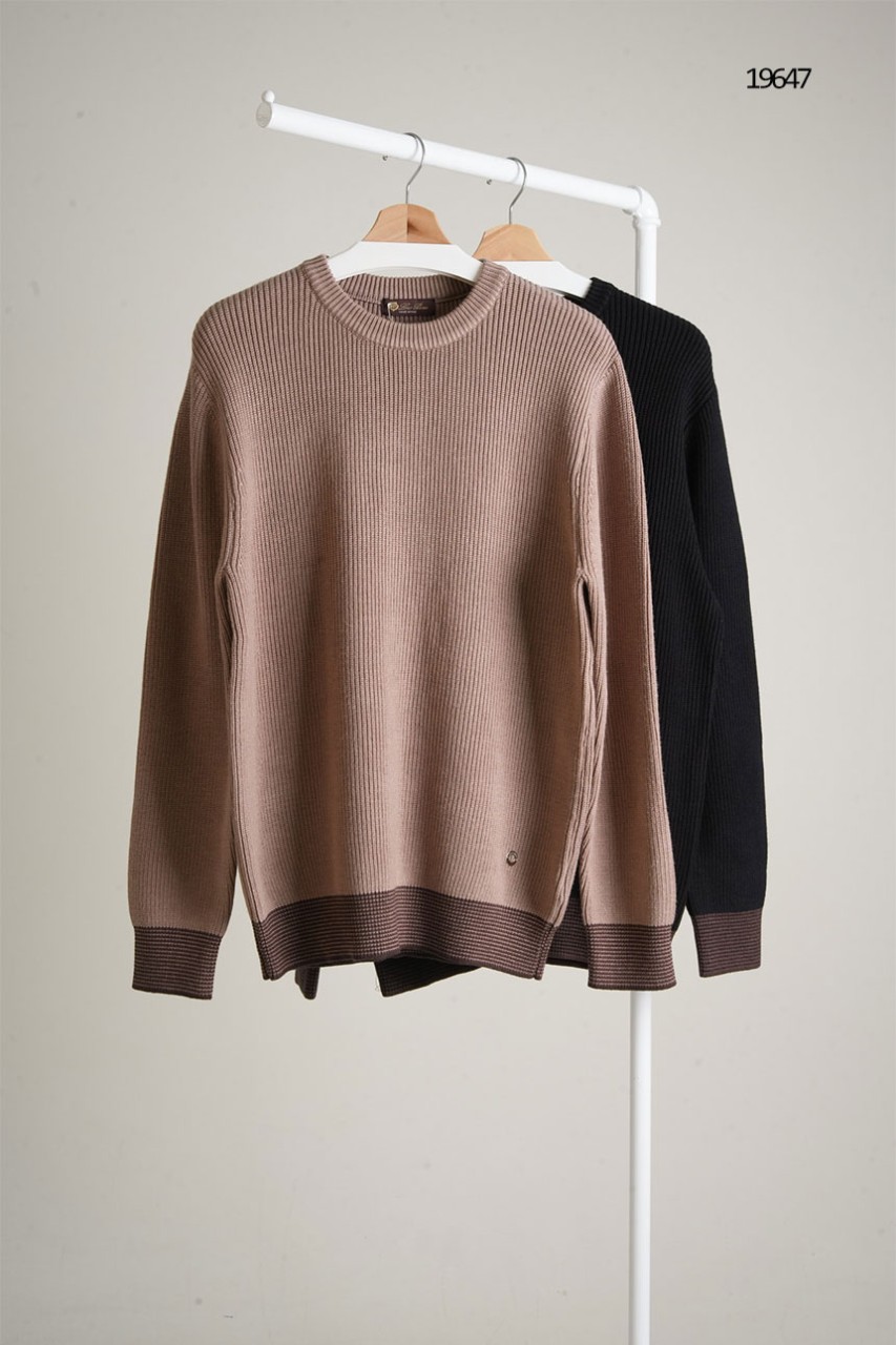 🔆 [LORO PIANA] 로로피아나 시보리 배색 울 캐시미어 니트 🔆