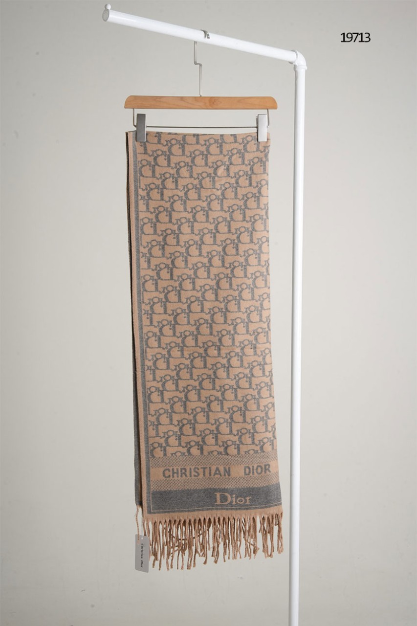 🔆 [DIOR] 크리스찬디올 오블리크 캐시미어 프린지 머플러 🔆