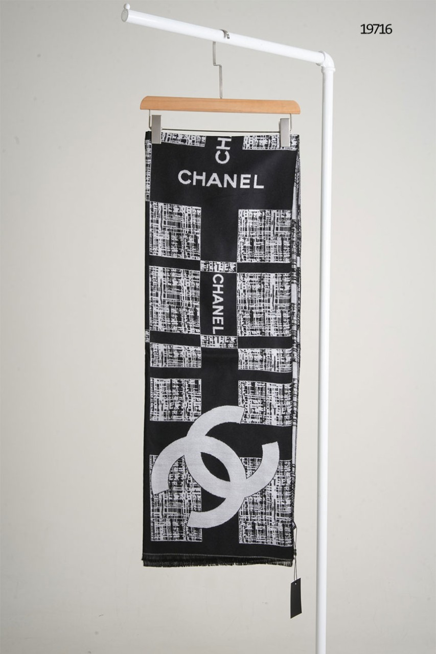 🔆 [CHANEL] 샤넬 CC로고 자가드 울 머플러 🔆