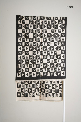 🔆 [HERMES] 에르메스 남여공용 H로고 패턴 울 머플러 🔆