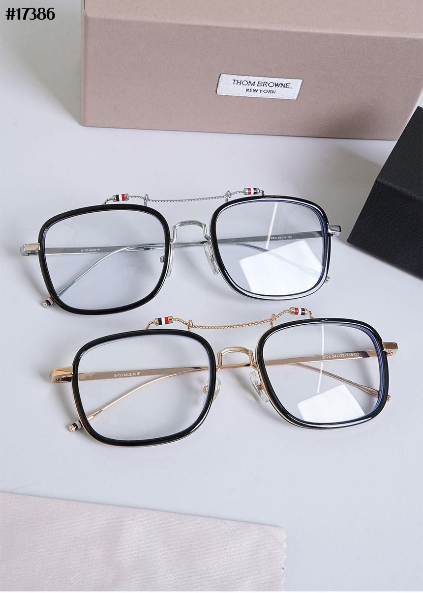 🔆 [THOM BROWNE] 톰브라운 아세테이트 앤 티타늄 브릿지 렉탱귤러 에비에이터 안경테 🔆