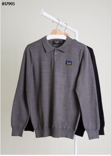 🔆 [FENDI] 펜디 스터드 아이 패치 울 카라 니트 풀오버 🔆