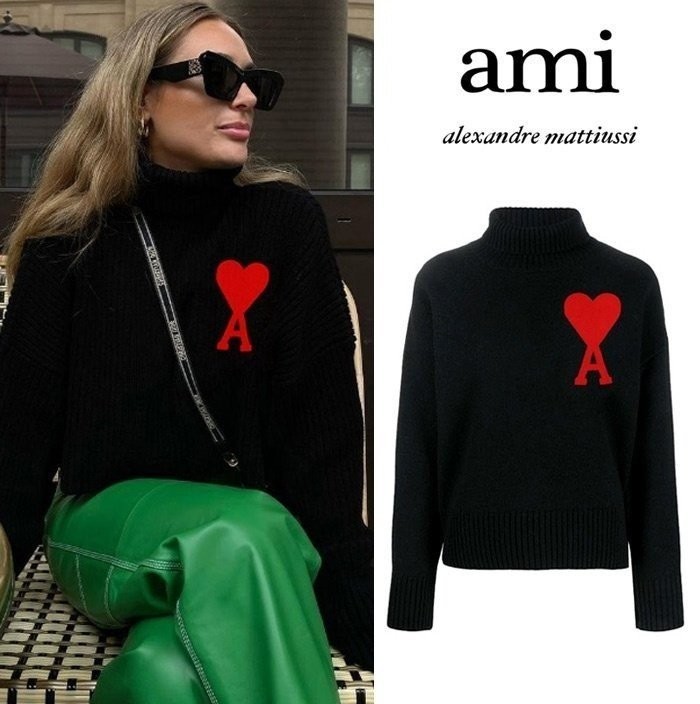 ⬜2025 F/W A♡I (NEW) BIG Patch turtleneck Knit ⬜