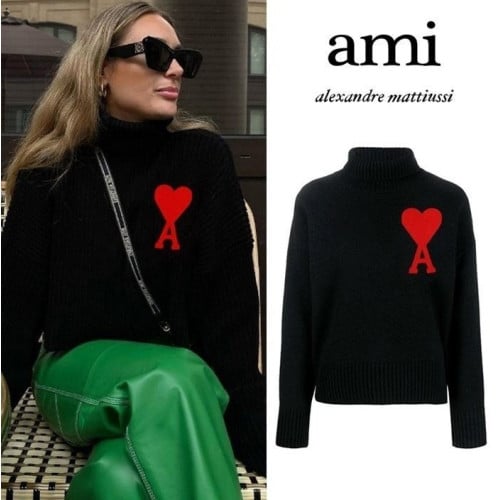 ⬜2025 F/W A♡I (NEW) BIG Patch turtleneck Knit ⬜