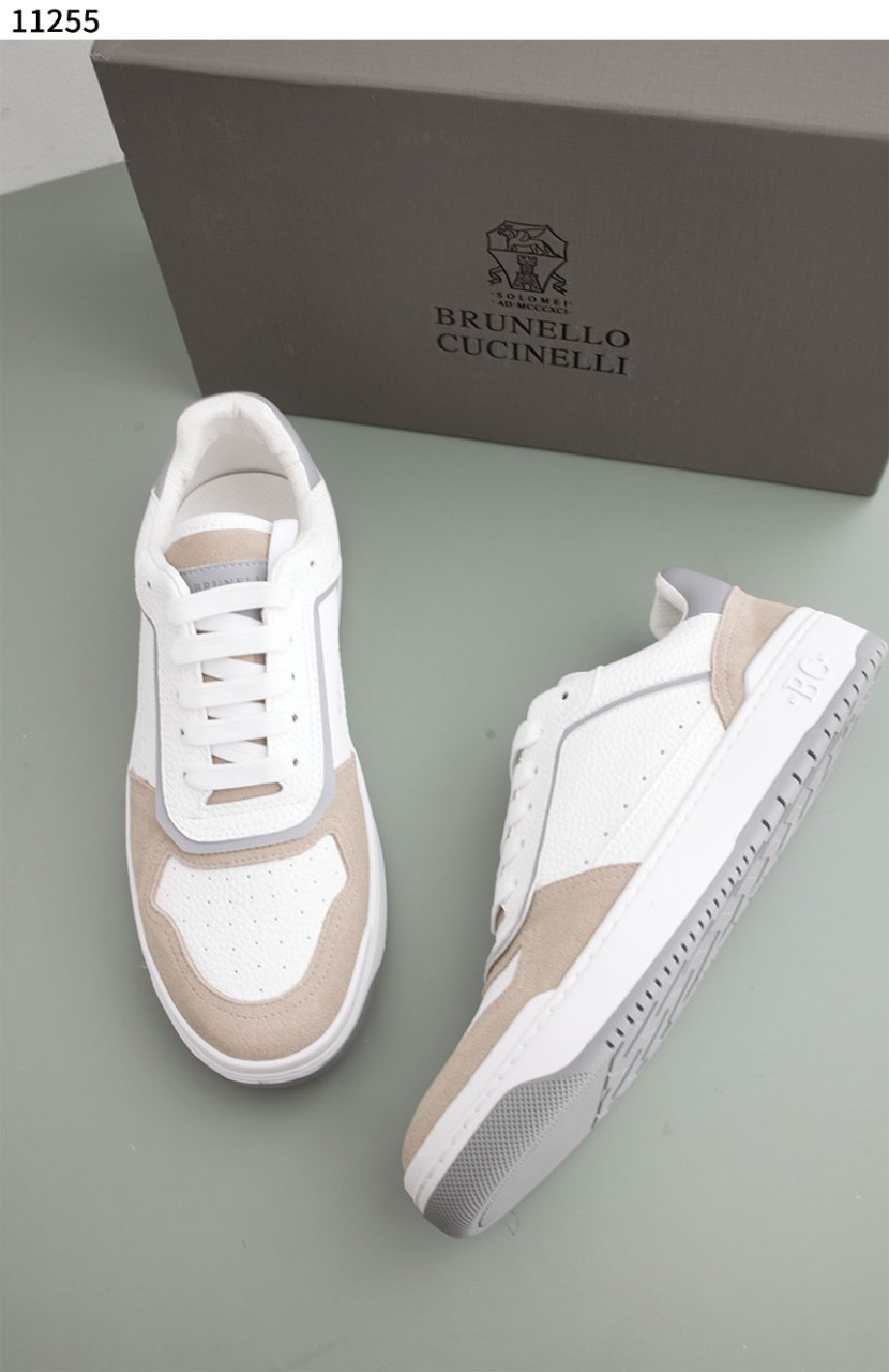 #브루넬로쿠치넬리 [Brunello Cucinelli] 펀칭 패널 그레이니 레더 스니커즈 신상입고💢 #신발 #11255