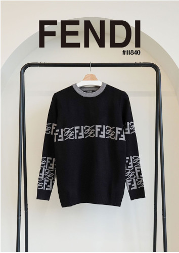 🔆 [FENDI] 팬디 수입 시그니처 레터링로고 울 라운드 니트 스웨터 🔆