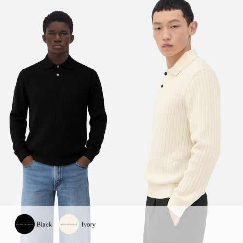 💕 보** 사이드 로고 자수 카라 니트