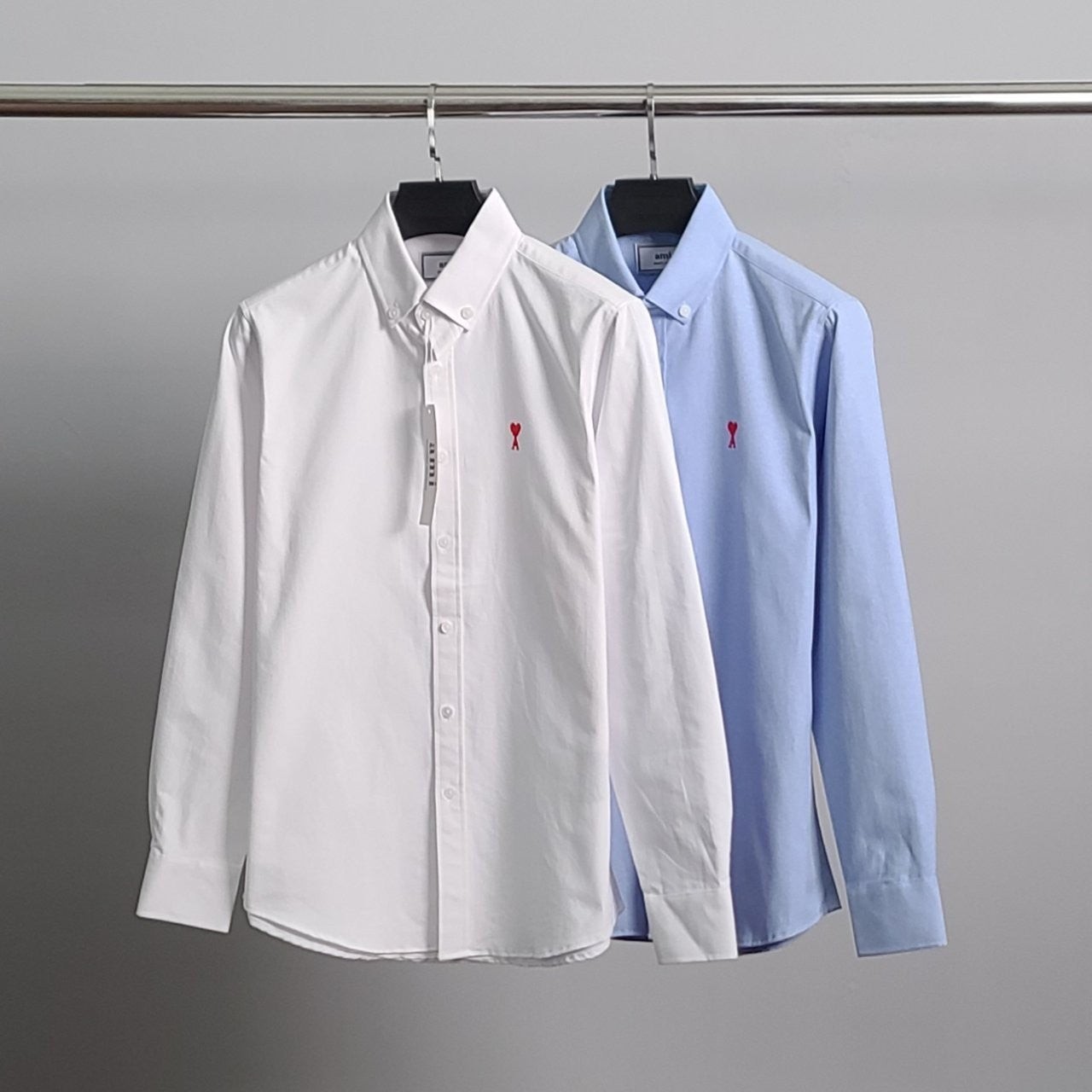 💕 아* 스몰하트자수 옥스포드 셔츠