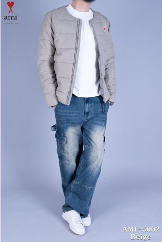 💕 아* 스몰하트 패치 노카라 차이나넥 패딩