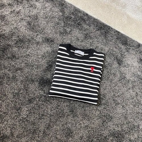 💕 아* 꾀흐 드 스트라이프 크루넥 스웨터