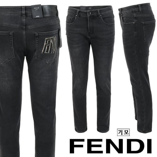 💕 펜* 레터링 자수 로고 블랙 슬림 일자진 ☆기모 원단☆