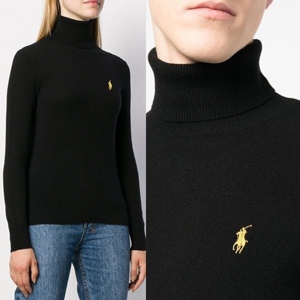 💕 폴* 랄프로렌 골드로고 터틀넥니트