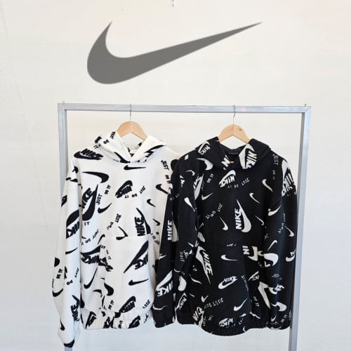 💕 나** 멀티 로고 후리스 기모 후드