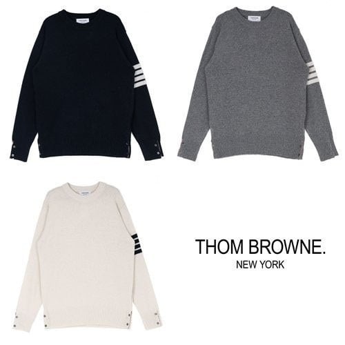 💕 톰* 램스울 절개 라운드 니트