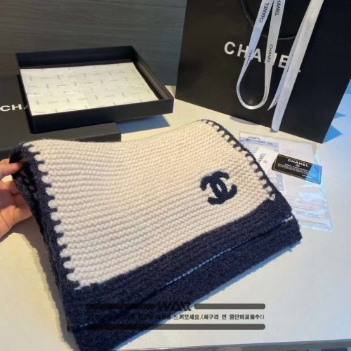 💕 샤* 뜨개포인트 로고 베이지 머플러