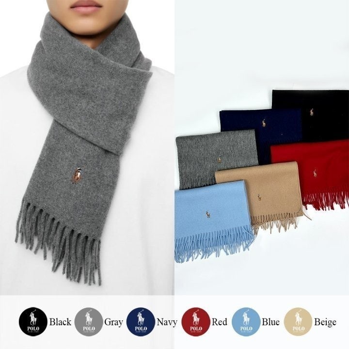 💕 폴* 멀티컬러 포니 자수 머플러