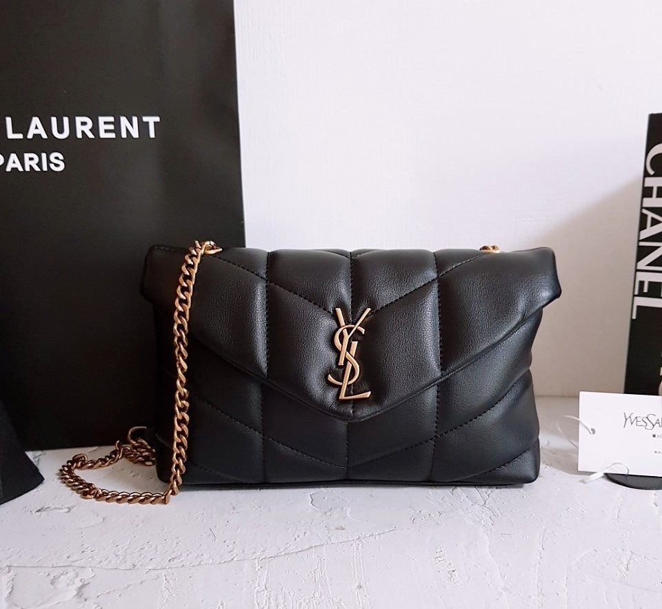 💕 생** 고급 루루 푸퍼 미니 토이백 검정 금장