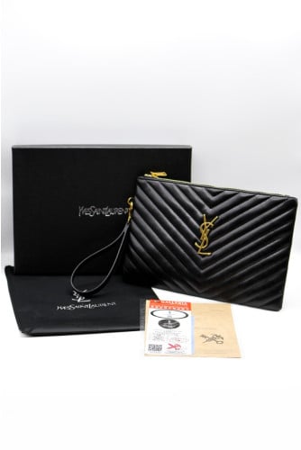 #생로랑 YSL 모노그램 마틀라세 클러치