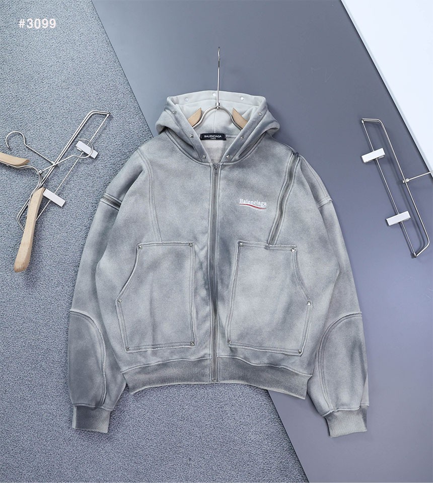 🍀 [BALENCIAGA] 발렌시아가 빈티지 피그먼트 워싱 기모 후드 자켓 🍀