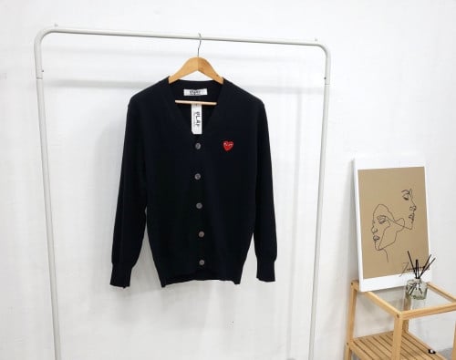 CDG 하트 와펜 가디건