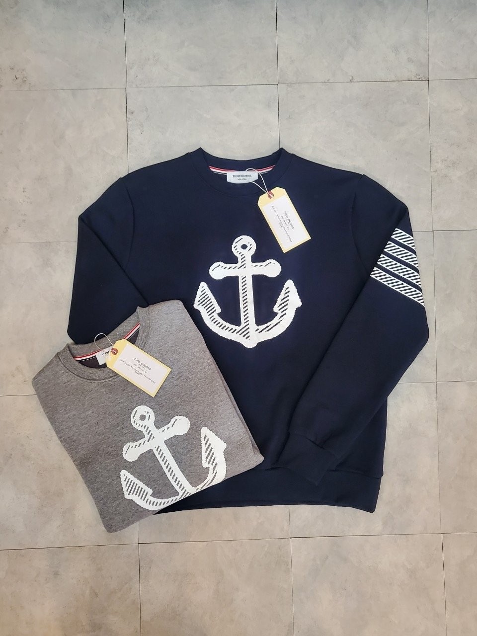 TB 돛 사선완장 기모 맨투맨