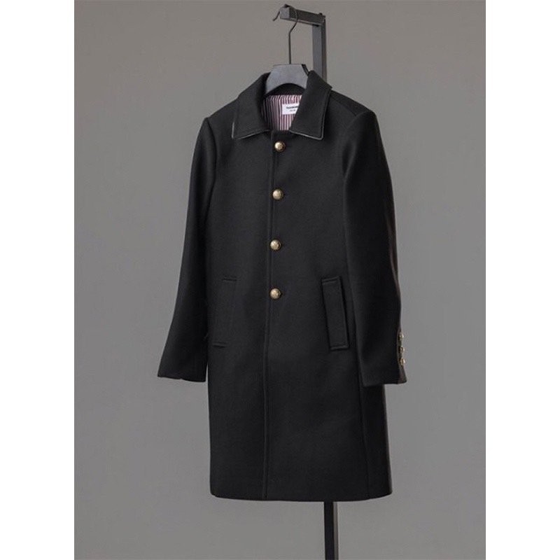 TB  금장 삼선띠 로고 미들 코트