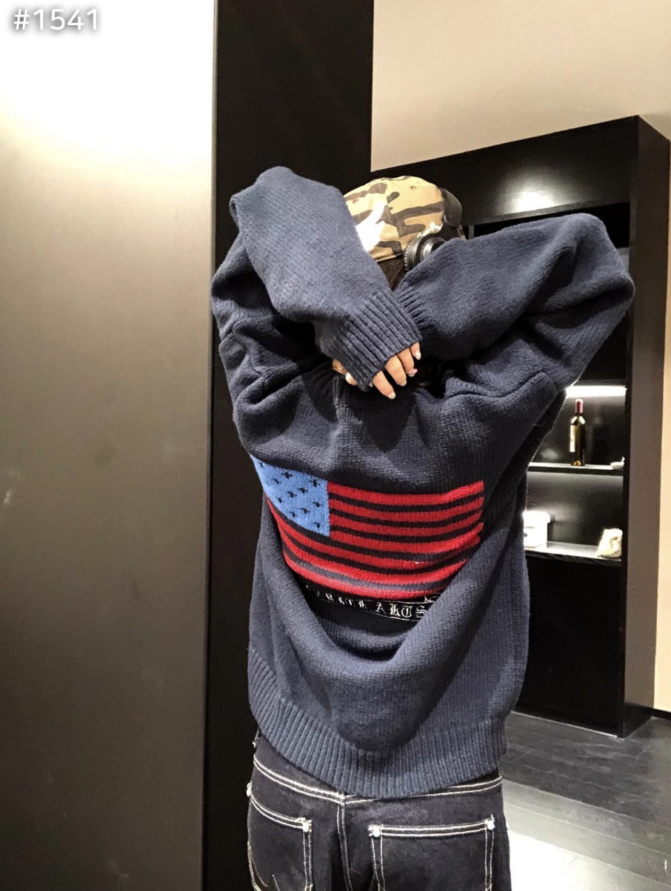 #크롬하츠 아메리칸 플래그 니트 스웨터