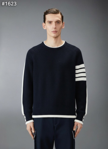 #톰브라운 4바 스트라이프 크루넥 니트 스웨터