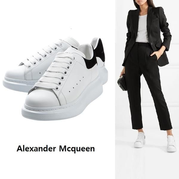 알렉산더 맥퀸(ALEXANDER McQUEEN) 오버사이즈 스니커즈 - 화이트:블랙