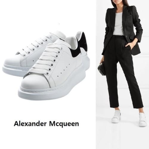 알렉산더 맥퀸(ALEXANDER McQUEEN) 오버사이즈 스니커즈 - 화이트:블랙