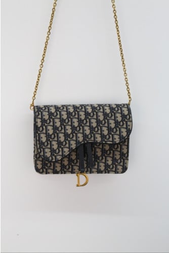 디올 오블리크 새들 미니 체인백