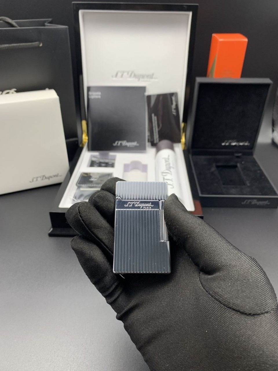 듀퐁 DDP17 라인 2 실버 플래팅 라이터