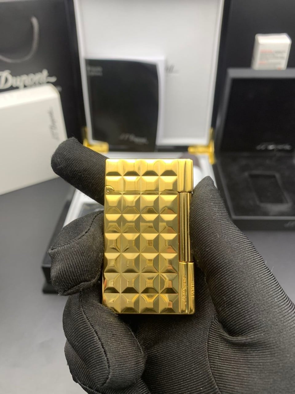 듀퐁 DDP18 Dupont 라인2 골드 다이아 헤드 라이터