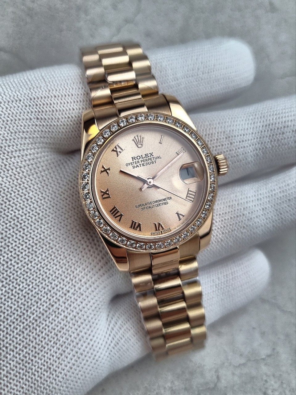 로렉스 데이저스트 에버로즈 로마 에버 로즈골드 다이아 31 시계