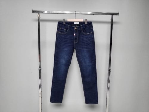 톰브라운 가죽탭 밍크 보아털 청바지