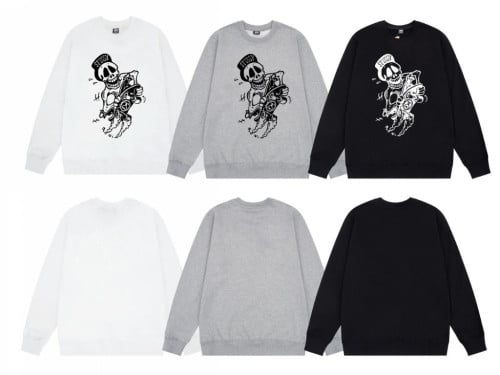 스투시 보드 스컬 맨투맨