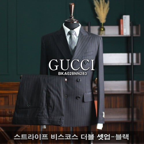 💕 구* 스트라이프 비스코스 더블 셋업