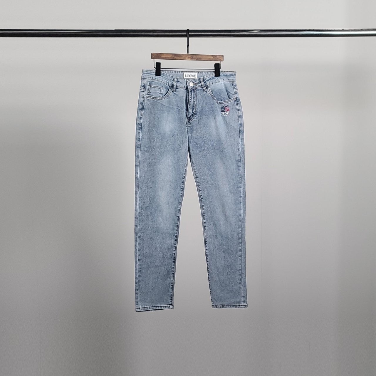 💕 로** 컬러 아나그램자수 청바지