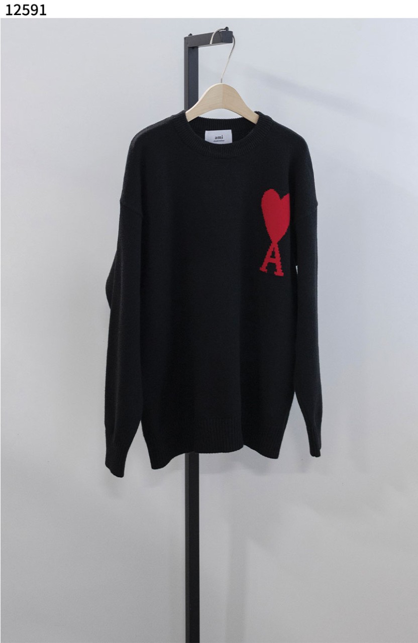 #아미 [AMI] 남여공용 빅 하트 로고 니트 신상입고💢 #상의 #니트 #12591