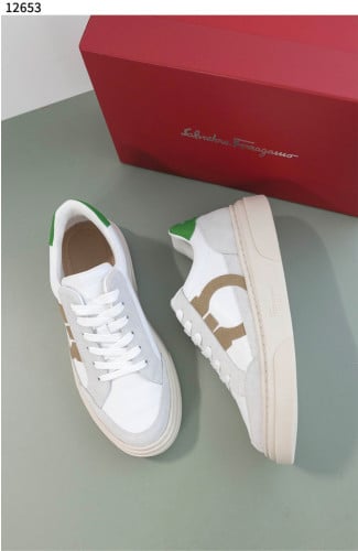 #페라가모 [Ferragamo] Ferragamo Gancini-Patch Calfskin Sneakers 신상입고💢 #신발 #12653