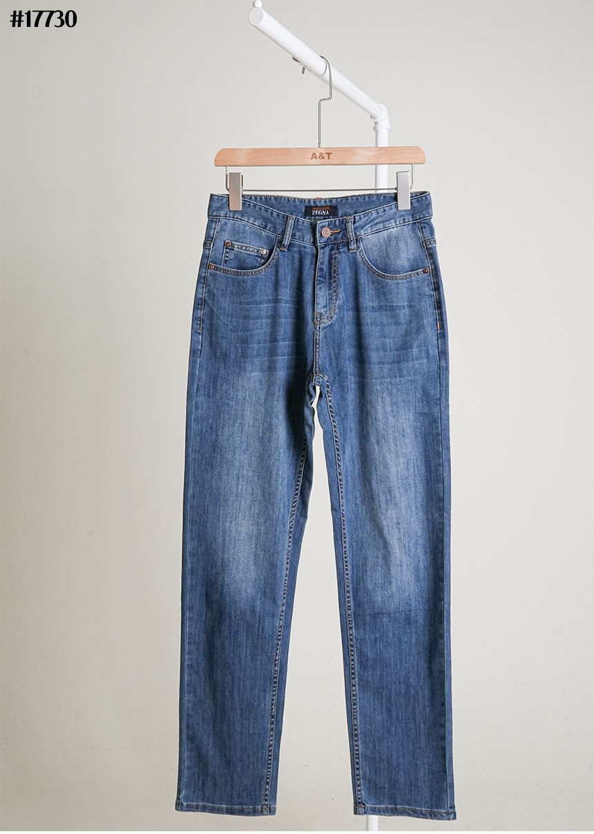 🔆 [ZENGA] 제냐 엠브로이드 포켓 로고 슬림핏 데님 팬츠 🔆