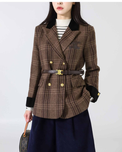 #셀린느 [ C*LINE ] 수입 트리오페 헤링본 벨티드 더블버튼 자켓 입고💢 #여성상의 #자켓