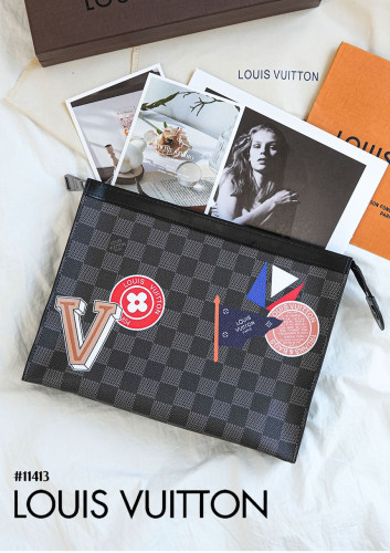 🔆 [Louis Vuitton] 루이비통 한정판 아메리카컵 패치로고 파우치 클러치백🔆