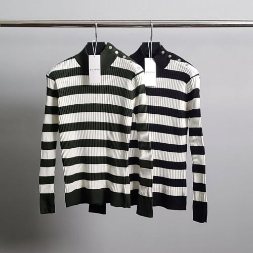 BM 견장바클 단가라 골지 반목 니트