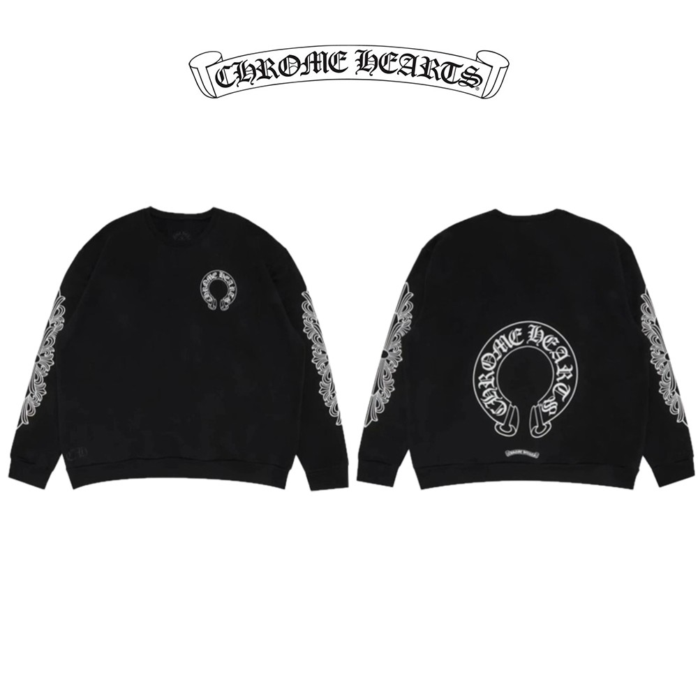  크*하* 홀스슈 플로랄 맨투맨(블랙)