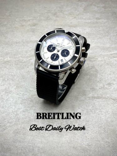 브라이틀* 슈퍼오션 크로노그래프 화이트블랙 콤비다이얼