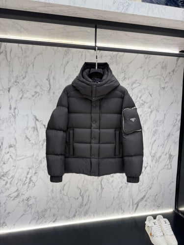 프** 포켓로고 구스다운 후드 패딩 입고~