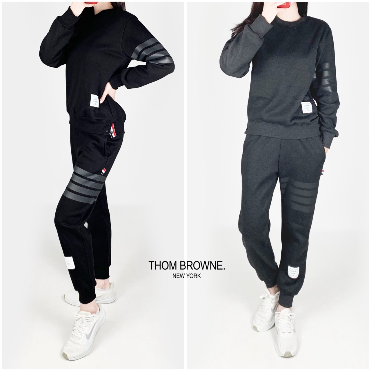 <톰브라운 맨투맨 조거 세트>